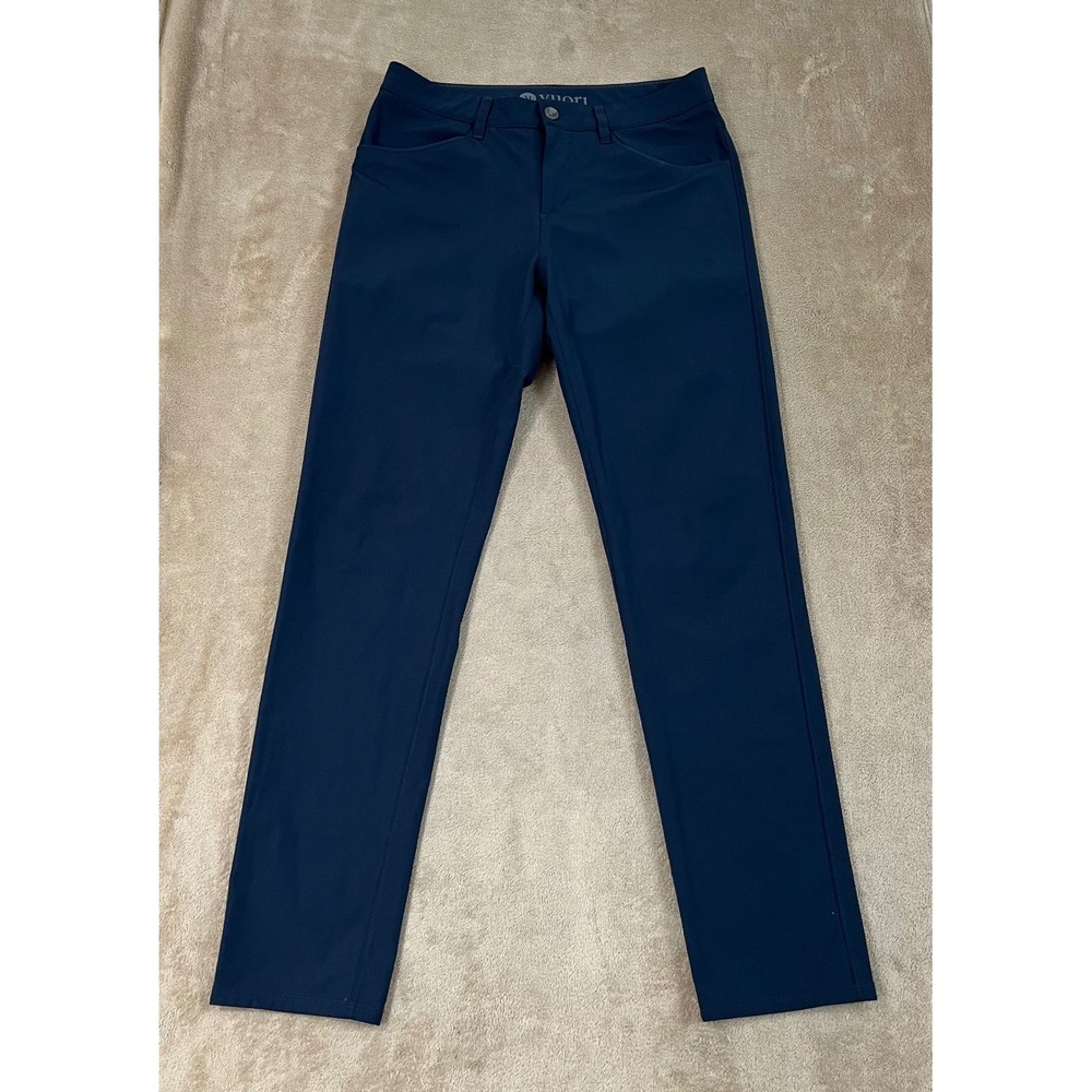 Vuori Meta Pant Men's 30(31) Navy Blue Performance Stretch Polyester V430 EUC